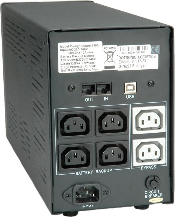 Actual product image Roline DesignSecure 2000 (2000 VA, 1200 W, Line-interactive UPS)