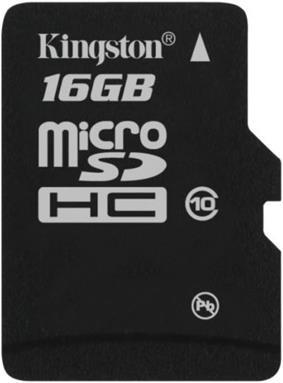 Produktbild Kingston microSDHC mit Adapter (16 GB, microSDHC, microSD, UHS-I)