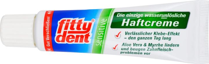 Produktbild Sanhelios fittydent sensitive wasserunlösliche Haftcreme für Zahnprothesen, 40 g Creme