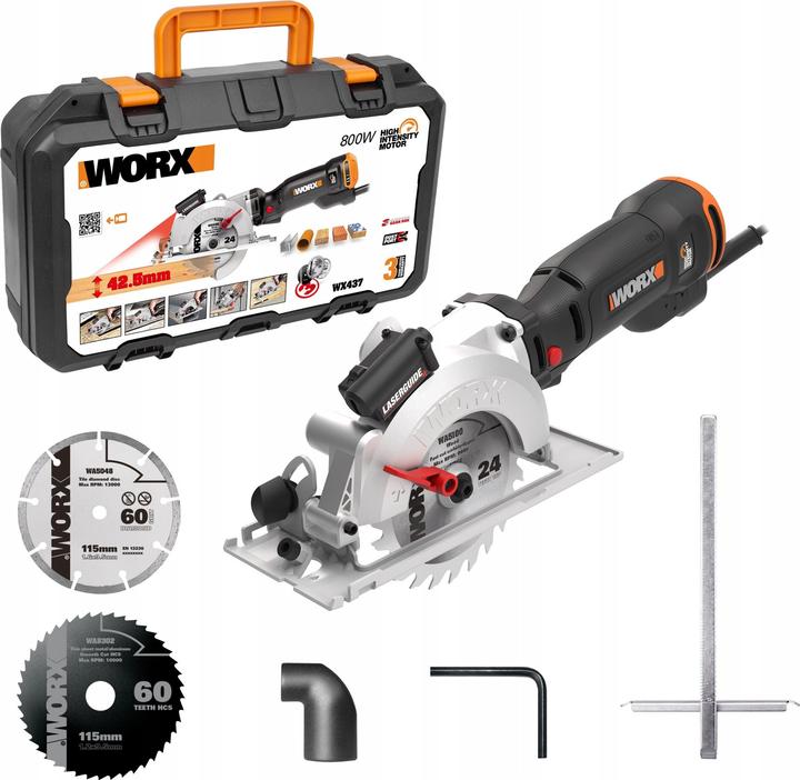 Image du produit Worx Pilarka tarczowa Pilarka tarczowa WX437 800W tarcza 120mm