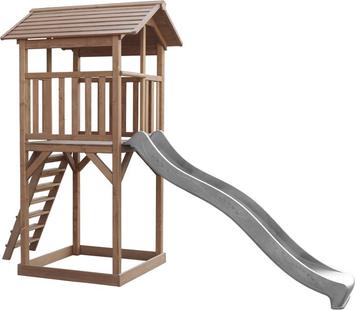 Produktbild Axi Beach Tower Spielturm Braun - Graue Rutsche