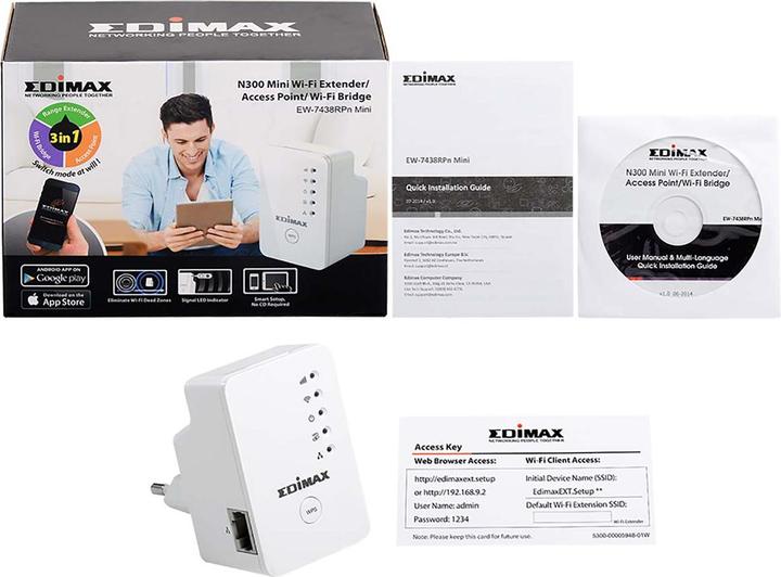 Produktbild edimax EW-7438RPn (300 Mbit/s, 300 Mbit/s)