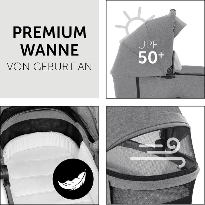 Produktbild Hauck Vision X Set Silver Melange Grey