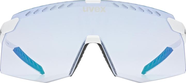 Uvex Sports pace stage V (white matt (blue), variomatic mirror blue)