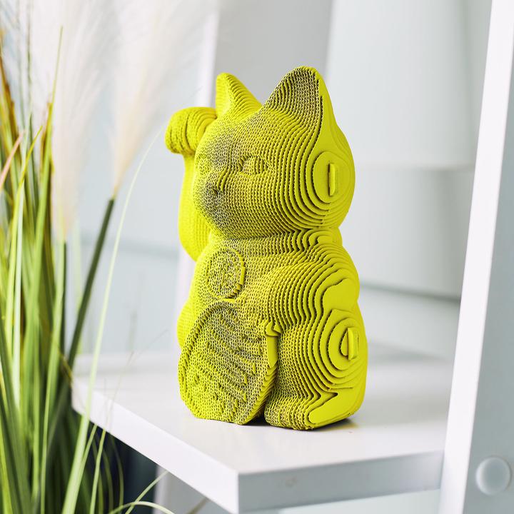 Actual product image Cartonic Lucky Cat - 3D cardboard model