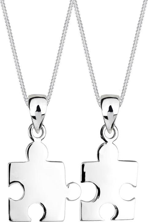 Elli Halskette Partnerketten Puzzle 925 Sterling Silber (925er Sterling Silber, 45 - 55 cm)