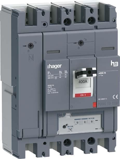 Actual product image Hager HNJ401GR h3 x630 LSnI 4P4D 400A 40kA Circuit breaker