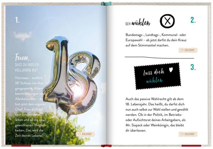 Produktbild 100 Dinge, die man mit 18 endlich tun kann (Deutsch, Groh Verlag, 2018)