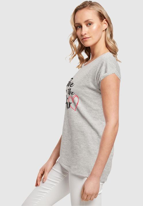 Actual product image Merchcode Ladies Valentines Day - Love is in the Air Extended Shoulder Tee - 117155 (S)