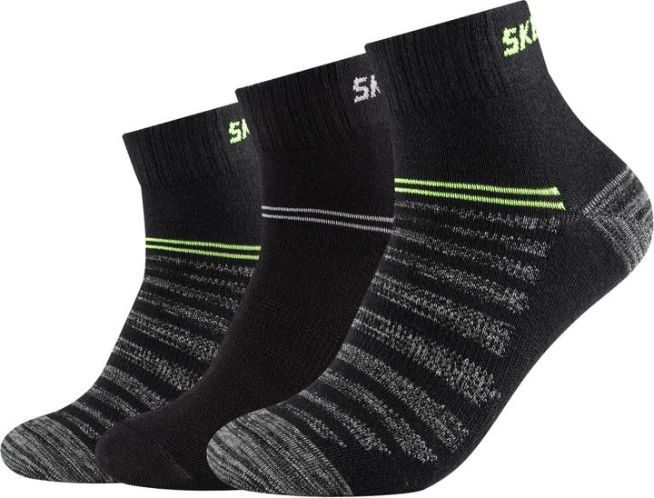 Skechers Unisex Mesh Ventilation Quarter 3p (pack of 3, 35, 38)