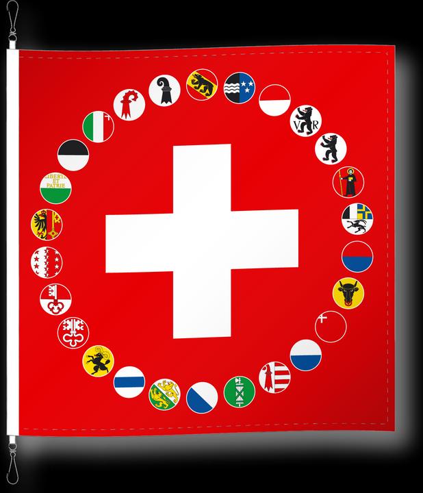 Actual product image Alpenfahnen Switzerland and cantons