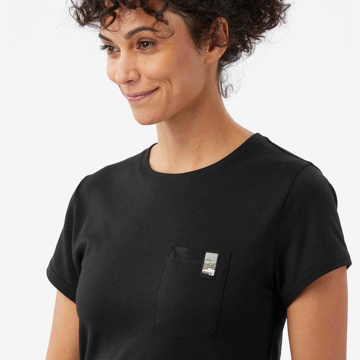 Actual product image Forclaz Merino T-Shirt Damen 100 % Merinowolle schwarz (L)