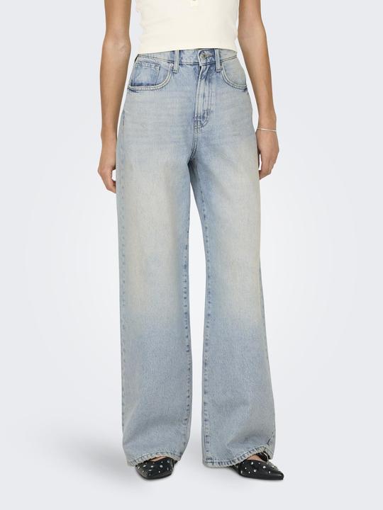 Only ONLHOPE Hohe Taille Weiter Beinschnitt Jeans Jeans mit weitem Bein (W31/L32)