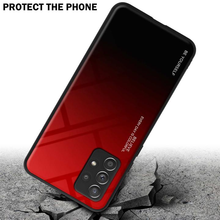 Productafbeelding Cadorabo TPU 2 Kleuren Glazen Hoesje (Samsung Galaxy A52, Samsung Galaxy A52 5G, Samsung Galaxy A52s 5G)