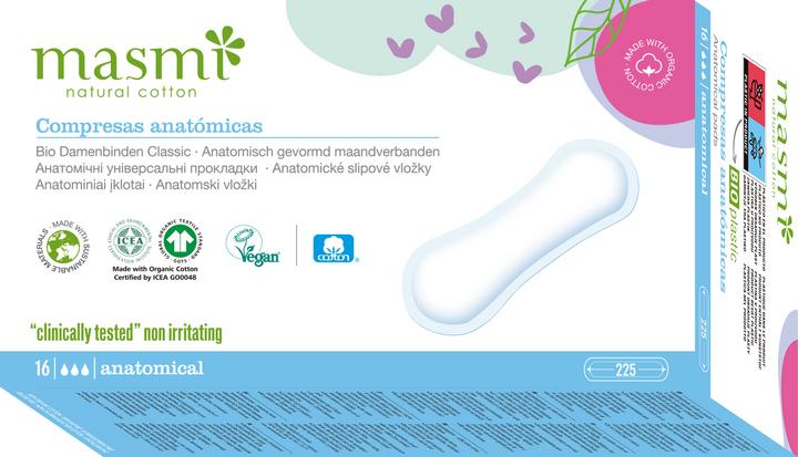 Actual product image Masmi Natural Cotton Bio Classic Women's Pads (16 x)