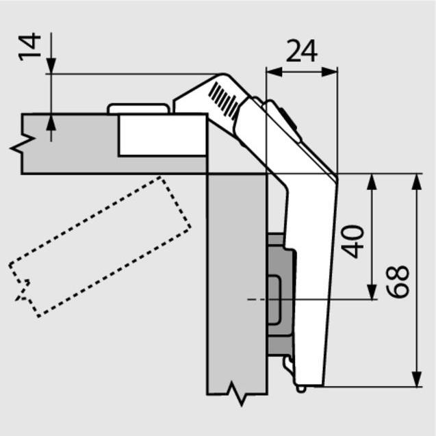 Immagine prodotto Blum Cerniere per ante a libro CLIP top, battuta con sormonto 60 °
