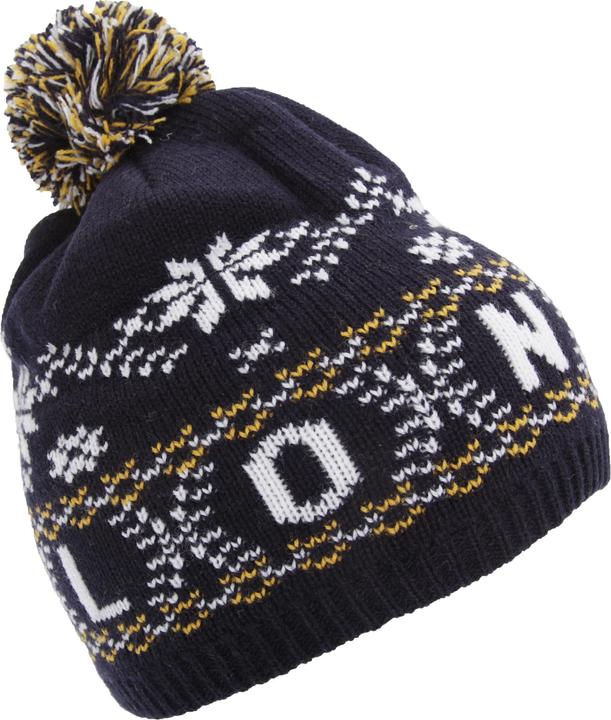 Wintermütze Strickmütze Pudelmütze mit Bommel Design Norwegermuster (One Size)