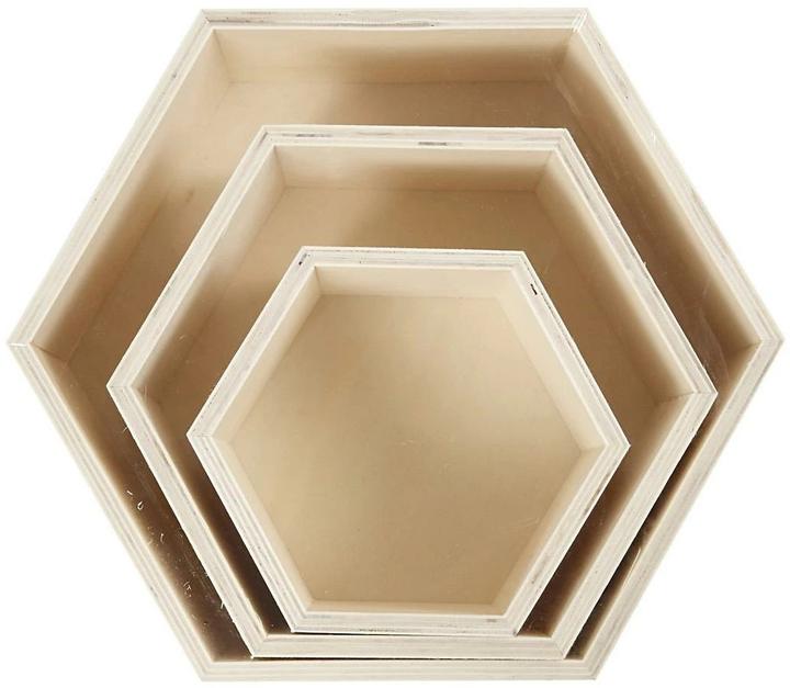 Image du produit Creativ Company Etagère murale en bois Hexagonal