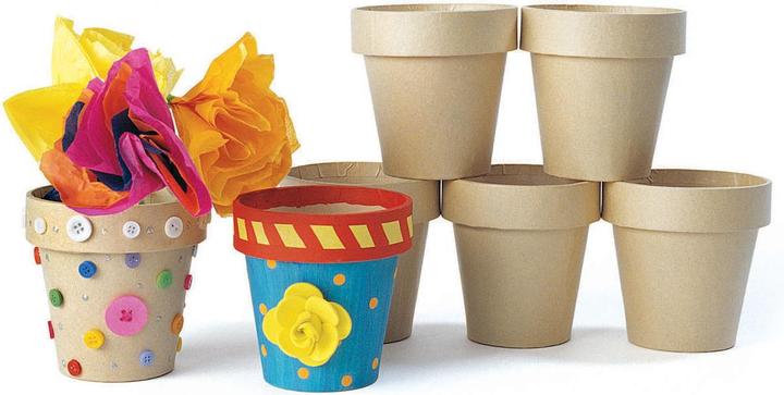 Produktbild Colorations - Dekorieren Sie Ihren eigenen Blumentopf Pappmaché, Set (8.20 cm)