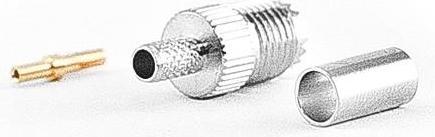 Actual product image Varia Mini UHF Female Connector for LMR/HDF200 Cable, Crimp Version