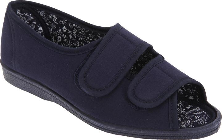 Produktbild San Diego Sandalen Hausschuhe Freizeitschuhe mit Klettverschluss weite Passform Zehenöffnung (42)