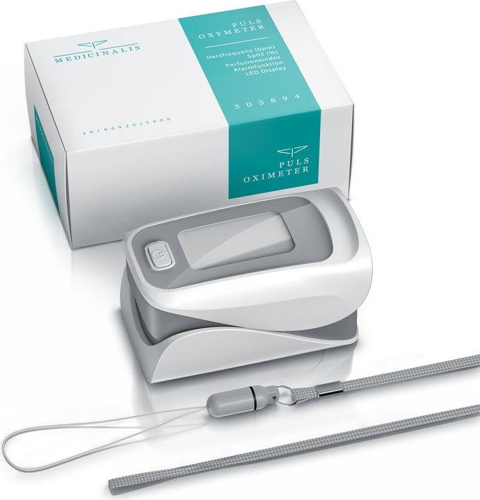 Produktbild Medicinalis Pulsoximeter, SpO2 Finger Pulsmesser, Fingerpulsoximeter Puls & Sauerstoffsättigung, Batterieanzeige