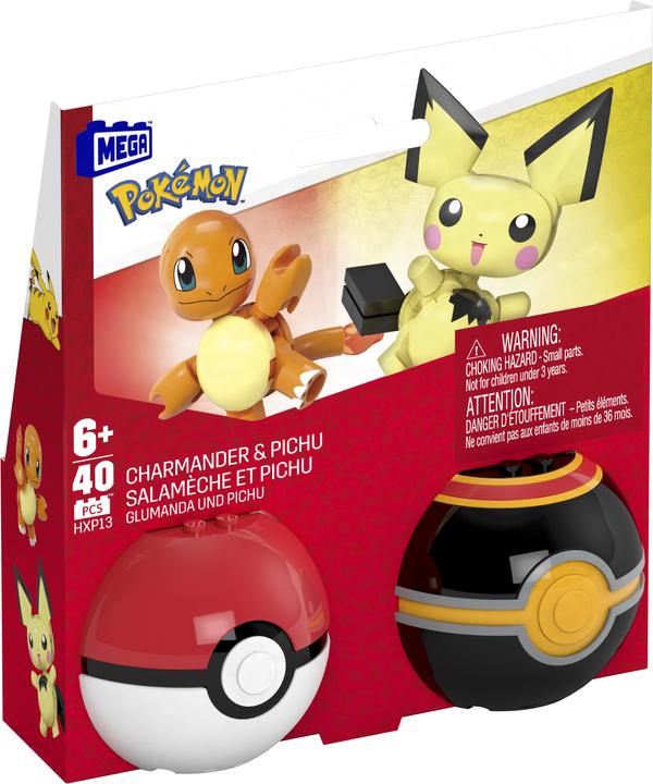 Produktbild Pokémon Bauset Poké Ball Collection: Glumanda & Pichu