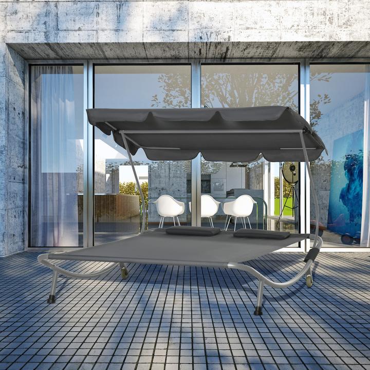 Produktbild Outsunny Doppelliege mit Dach (200 cm)