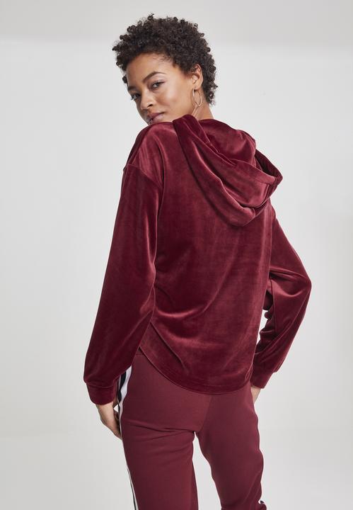 Immagine prodotto Urban Classics UC Ladies Ladies Short Velvet Gathered Hoody da donna con cappuccio (S)