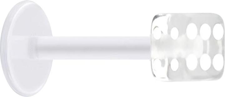 Immagine prodotto Star Piercing Micro Labret trasparente con cubo trasparente (Bioflex, senza ottone, Acrilico)