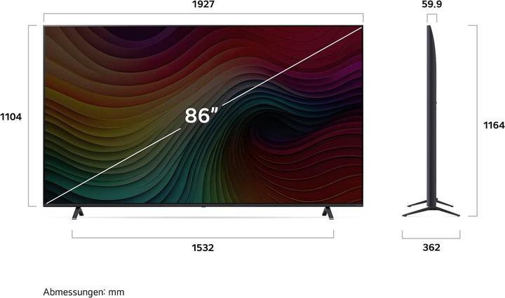 Produktbild LG 86NANO81T6A Smart TV 86 Zoll 4K (86", NANO81, Nano-Cell, 4K)