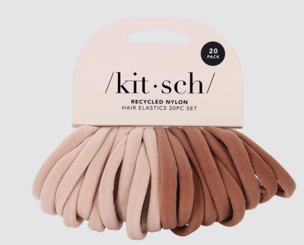 Immagine prodotto Kitsch Recycled Nylon Haargummis – 20er Set Blush (Elastico per capelli)