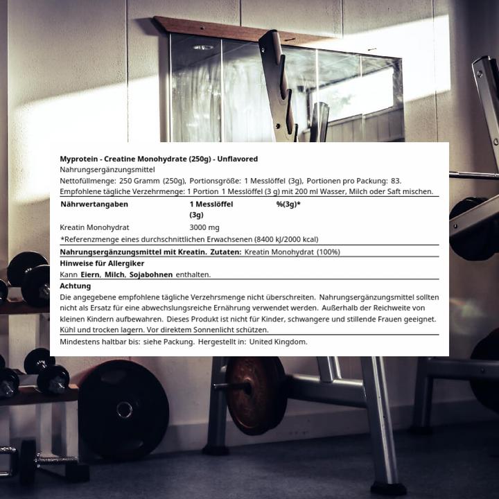 Produktbild MyProtein Creatine Monohydrate (250G Beutel) (1 Stück, Pulver, 250 g)