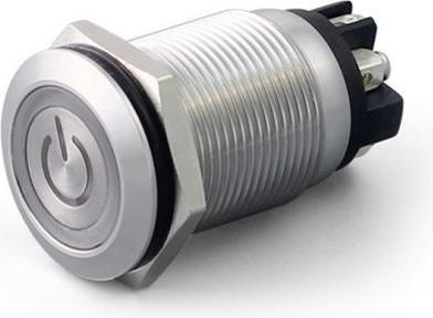 Immagine prodotto Rs Pro Interruttore a pulsante Verde illuminato Latching Montaggio a pannello, interruttore ON-OFF, 2 poli
