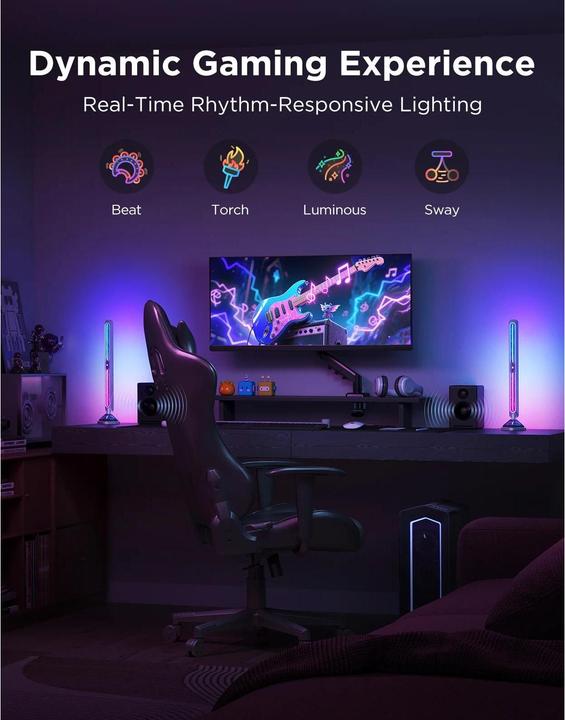 Actual product image Govee Smart Gaming Light Bars Pro (RGBIC, 44 cm, Indoor)