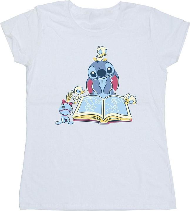Disney Lilo & Stitch Reading A Book TShirt (XL)