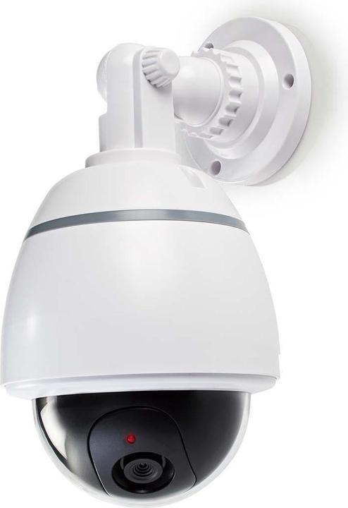 Image du produit Nedis Caméra de surveillance factice dôme IP44 fonctionnant sur piles intérieur/extérieur blanc blanc