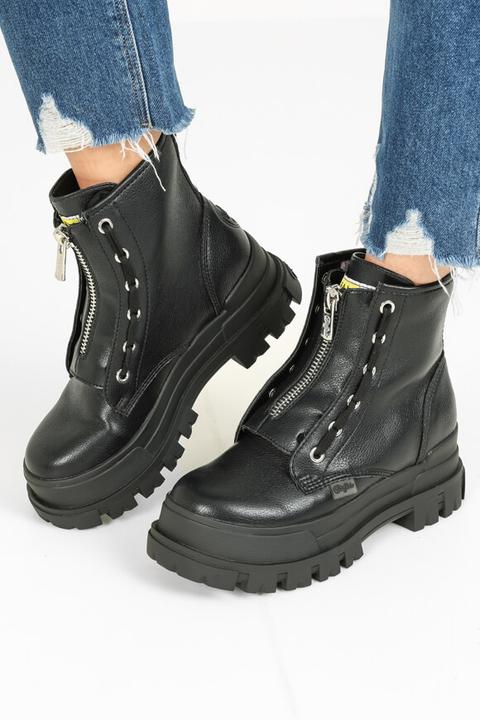 Actual product image Buffalo Vegan Aspha Zip Platform Ankle Boot (37)