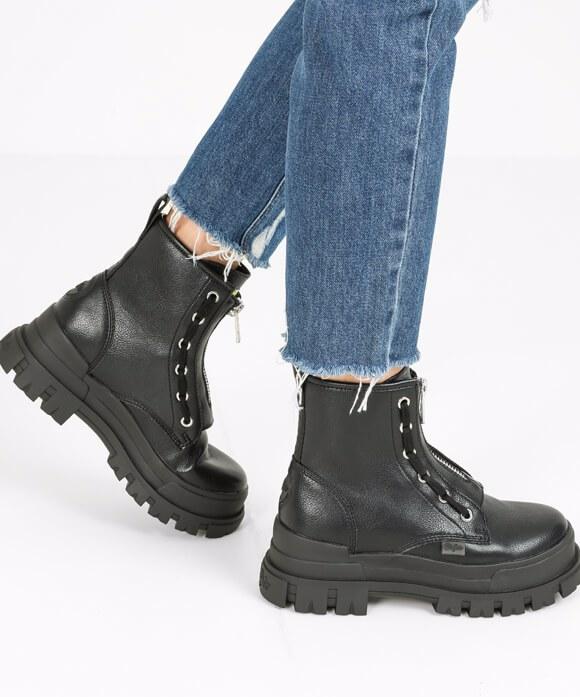 Actual product image Buffalo Vegan Aspha Zip Platform Ankle Boot (37)