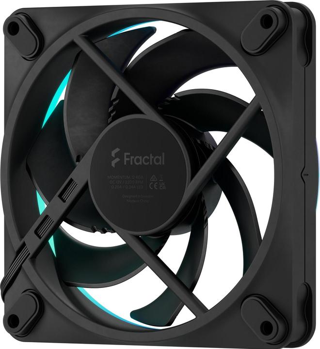 Produktbild Fractal Ventilateur de boitier Momentum RGB - 12cm (Noir) (120 mm, 1 x)