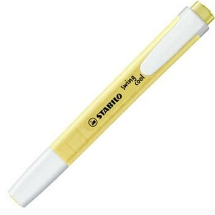 Productafbeelding STABILO Markeerstift - swing cool pastel - Pack of 10 - poedergeel (Poederachtig geel, 4 mm, 10 x)