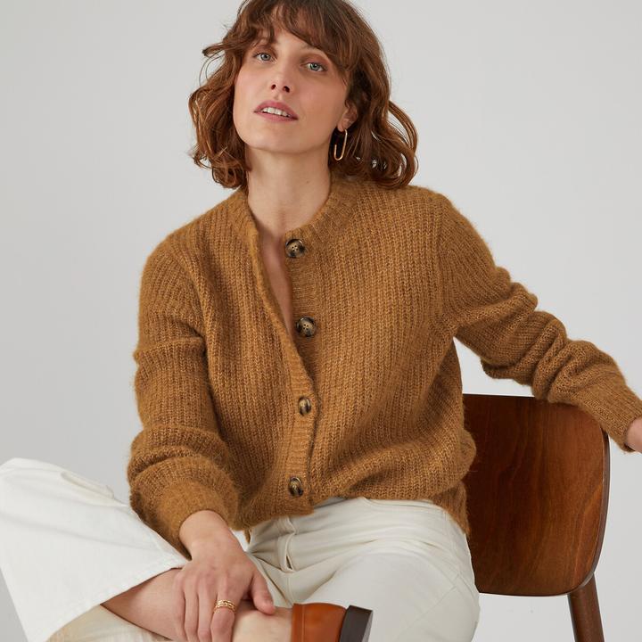 Produktbild La Redoute Collections Cardigan Signature mit Alpakawolle (XXL)