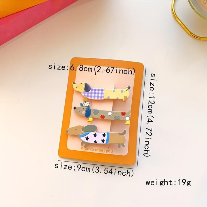 Activity Board 3pcs Cartoon Acryl Welpe Haar Clip Set, süsse kleine Tier Haar Zubehör (3 Stk.)