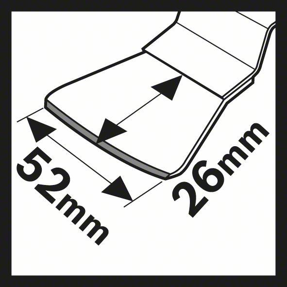 Produktbild Bosch Professional Zubehör HCS Schaber ATZ 52 SC, biegesteif, 52 x 26 mm, 1er-Pack
