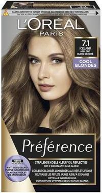 Actual product image L'Oréal Paris Loreal Paris Preference Cool Blondes 7.1 Iceland Asblond Hair Color (7.1 Iceland Asblond)