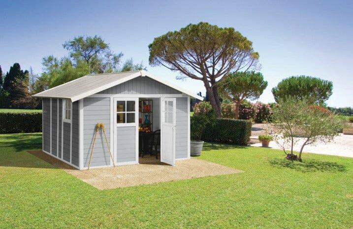 Image du produit Grosfillex Abri de jardin Deco H 11 XL 315 x 355,5 cm gris-blanc