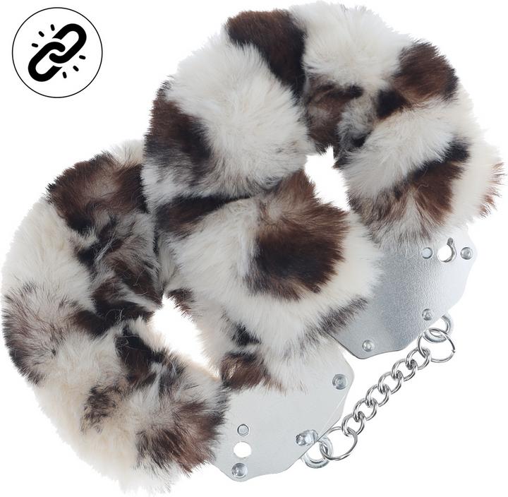 Productafbeelding Ouch! Heavy-duty Fluffy Handcuffs - Snow Leopard