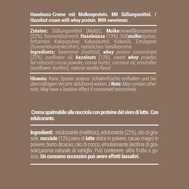 Nährwerte und Zutaten Foodspring Protein Cream (1200 g)