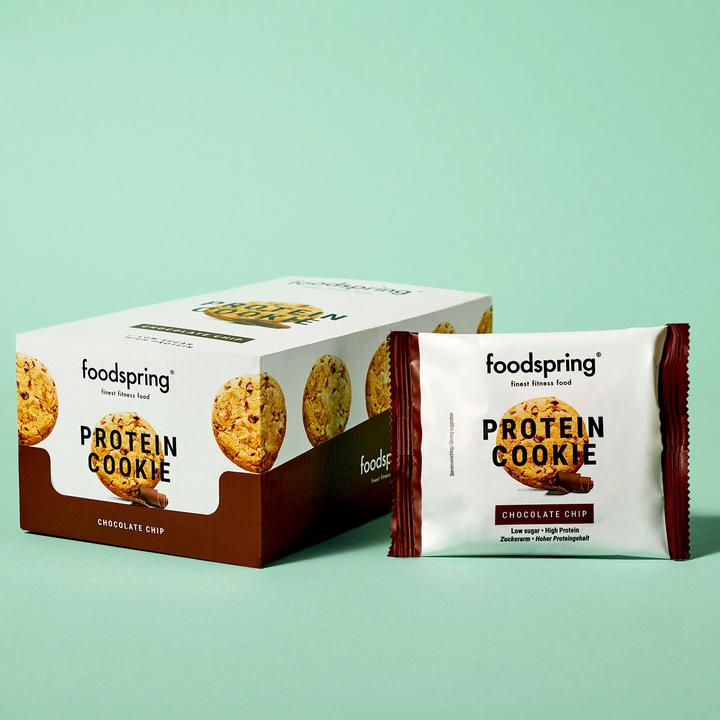 Actual product image Foodspring Protein Cookie (Chocolate chip, 12 pcs., 600 g)