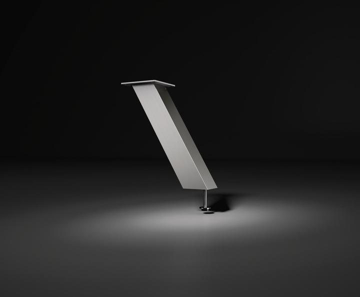 Produktbild EBB Barkonsole Capri schräg 50 x 50mm, Höhe 230mm, Aluminium Edelstahl-Effket (50 x 50 mm)